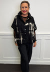 Naya Button Up Crinkle Texture Blouse, Black