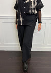 Naya Travel Fabric Wide Leg Trousers, Black