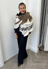 Serafina Collection Safari Animal Print Scarf, Beige