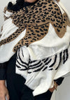 Serafina Collection Safari Animal Print Scarf, Beige