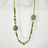 Serafina Collection Resin Beaded Long Necklace, Green