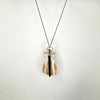 Serafina Collection Marble Resin Pendant Long Necklace, Taupe