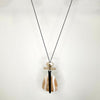 Serafina Collection Marble Resin Pendant Long Necklace, Taupe