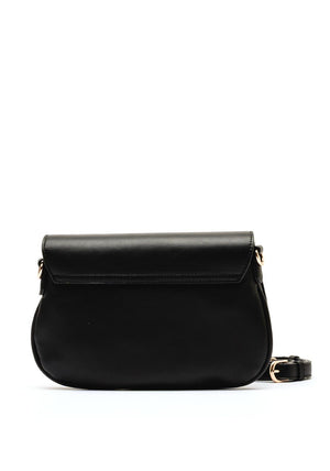Valentino Moses Flapover Crossbody Bag, Black
