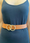 Serafina Collection Double Ring Belt, Tan
