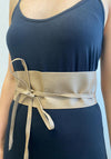 Serafina Collection Wrap Around Waist Belt, Taupe