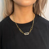 Serafina Collection Pavé Pendant Chain Necklace, Gold