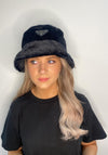 Serafina Collection Faux Fur Bucket Hat, Black