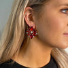 Serafina Collection Flower Earrings, Red
