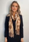 Serafina Collection Circle Print Sparkling Scarf, Beige