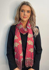 Serafina Collection Dandelion Fringe Scarf, Pink