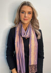 Serafina Collection Sparkly Abstract Scarf, Purple