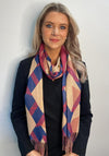 Serafina Collection Sparkly Geo Print Scarf, Pink