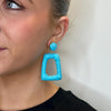 Serafina Collection Geometric Drop Earrings, Blue