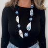 Serafina Collection Shell Detail Necklace, Blue