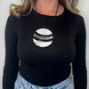 Serafina Collection Disc Pendant Necklace, Black and White