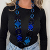Serafina Collection Shimmer Statement Necklace, Blue
