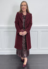 Christina Felix Classic Tailored Longline Coat, Wine