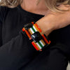 Serafina Collection Chunky Striped Bracelet, Orange Multi