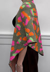 Malissa J Leopard Pattern Triangular Scarf, Khaki