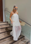 TOPSHOP Cali Layered Maxi Bandeau Dress, Buttercream