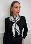 Serafina Polka Dot Neck Scarf, Navy
