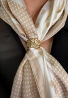 Serafina Collection Petal Detail Scarf Ring, Gold