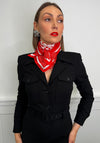 Serafina Polka Dot Neck Scarf, Red