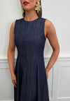 Serafina Collection Denim Sleeveless Maxi Dress, Blue