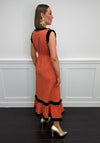 Serafina Collection Fringed Trim Linen Maxi Dress, Orange