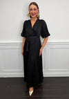 Serafina Collection Organza Wrap Long Dress, Black