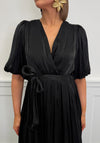 Serafina Collection Organza Wrap Long Dress, Black