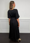 Serafina Collection Organza Wrap Long Dress, Black