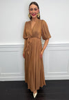 Serafina Collection Organza Wrap Long Dress, Bronze