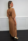 Serafina Collection Organza Wrap Long Dress, Bronze