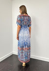 Serafina Collection One Size Paisley Maxi Dress, Blue