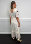 Serafina Collection Embroidered Cotton Maxi Dress, Cream