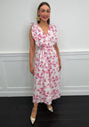 Serafina Collection Broderie Cotton Maxi Dress, Pink & White