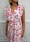 Serafina Collection Broderie Cotton Maxi Dress, Pink & White