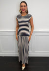 Serafina Collection Striped jersey Maxi Dress, Navy