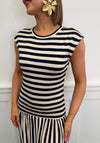Serafina Collection Striped jersey Maxi Dress, Navy