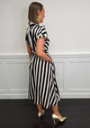 Serafina Collection Striped Belted Shirt Dress, Navy