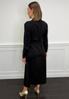 Serafina Collection Belted Long Shirt Dress, Black