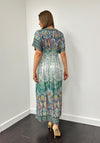 Serafina Collection One Size Paisley Maxi Dress, Green