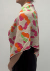 Malissa J Leopard Pattern Triangular Scarf, Stone