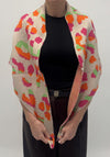 Malissa J Leopard Pattern Triangular Scarf, Stone
