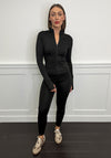 Serafina Full Zip Leisurewear Jacket, Black