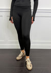 Serafina Plain High Waisted Leggings, Black