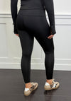 Serafina Plain High Waisted Leggings, Black