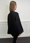 Serafina Relaxed Crew Neck Sweatshirt, Black